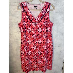 Talbots womens sleeveless dress colorful aline travel costal electric grandma ￼